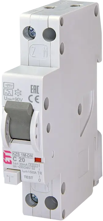 Image of *KZS-1M-DN 1p+N A C20/0.03 6kA