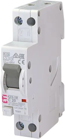 *KZS-1M 1p+N A C20/0.1 6kA