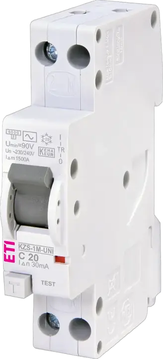 Image of KZS-1M-UNI 1p+N AC C20/0.03