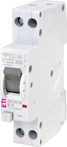 KZS-1M-UNI 1p+N AC B6/0.1