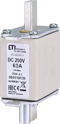 Image of NH00/K 63A/250V DC