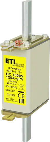 Image of NH1C gPV 125A/1000V DC