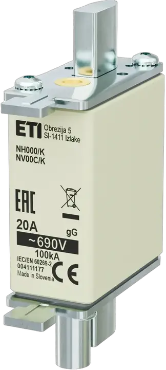 Image of NH000/K gG 20A/690V