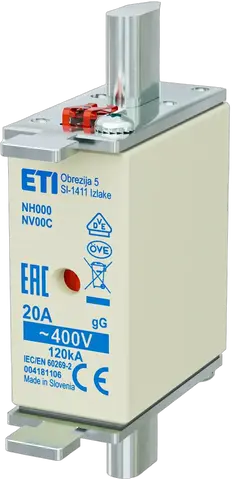 Image of NH000 gG 20A/400V